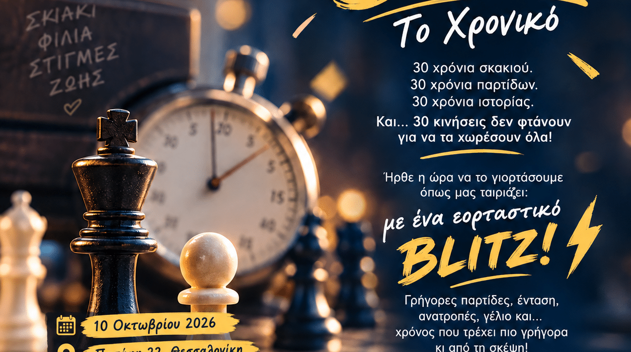2ο Ανοιχτό Τουρνουά Blitz Λευκό Χρονικό – 30 Χρόνια